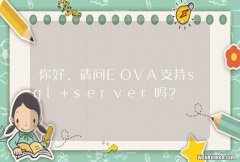 你好，请问EOVA支持sql server吗？