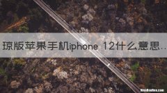 琼版苹果手机iphone 12什么意思